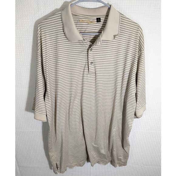 Ben Hogan XL Polo Shirt Stripe Mercerized Cotton Broadmoor Golf Club Korea - Picture 1 of 5